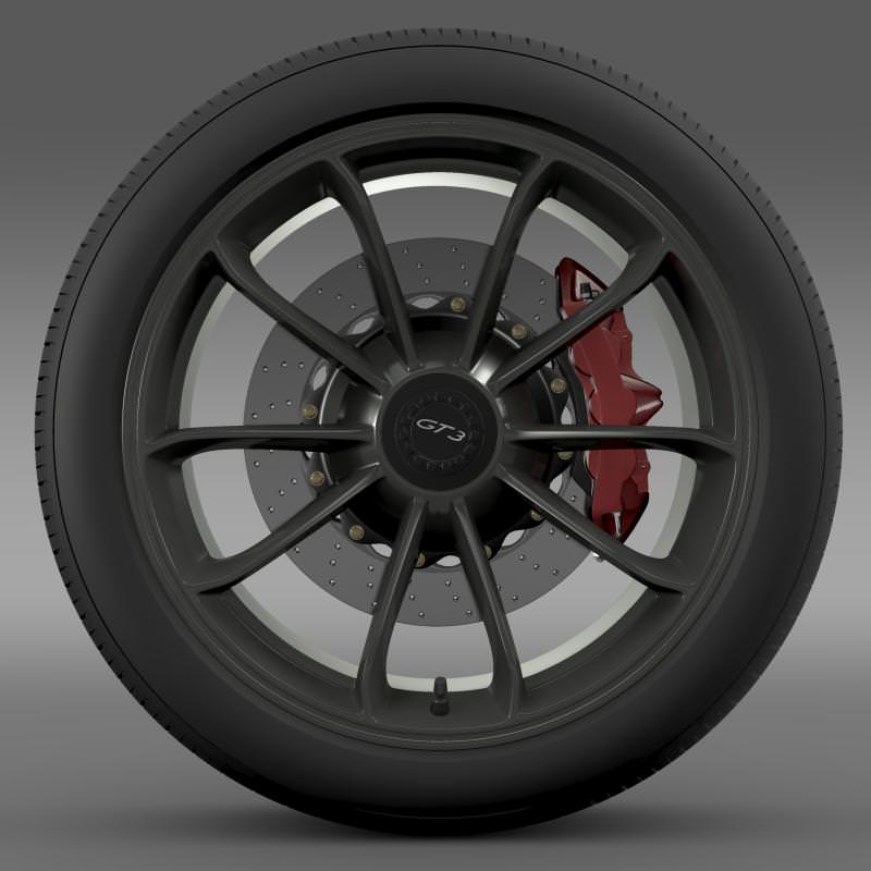 Porsche 911 GT3 2014 wheel 3D model_1