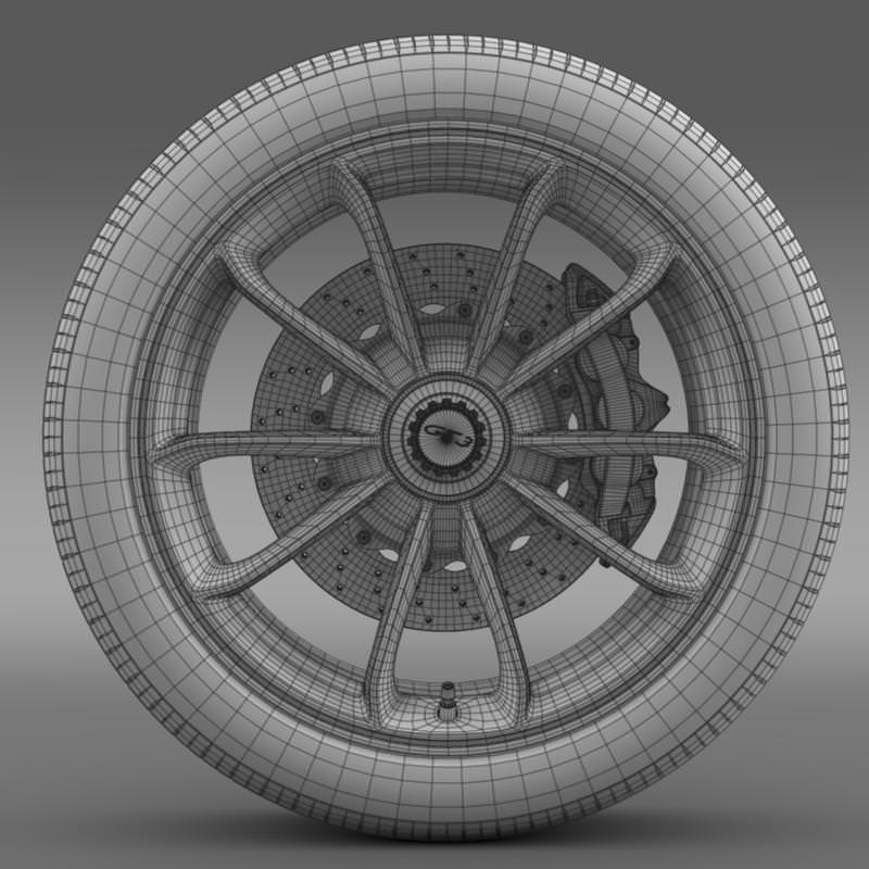 Porsche 911 GT3 2014 wheel 3D model_6