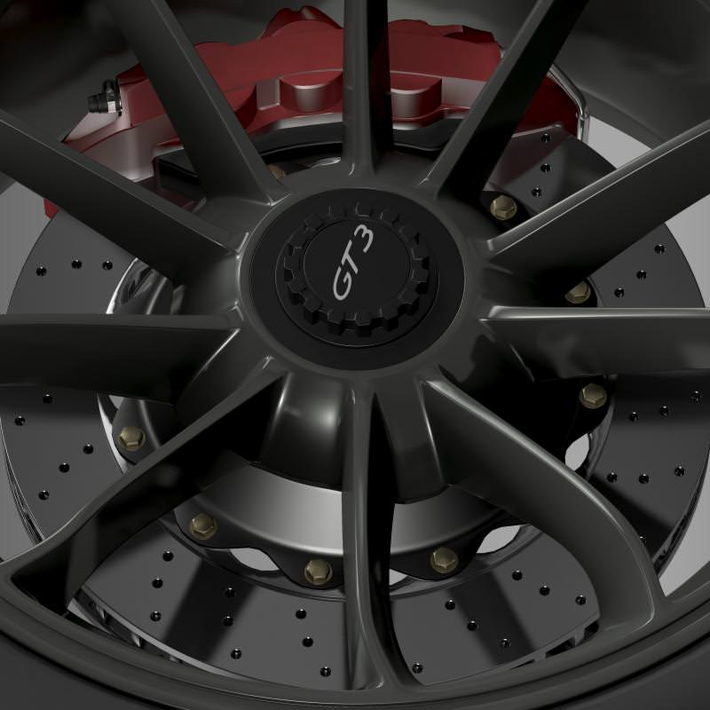 Porsche 911 GT3 2014 wheel 3D model_5