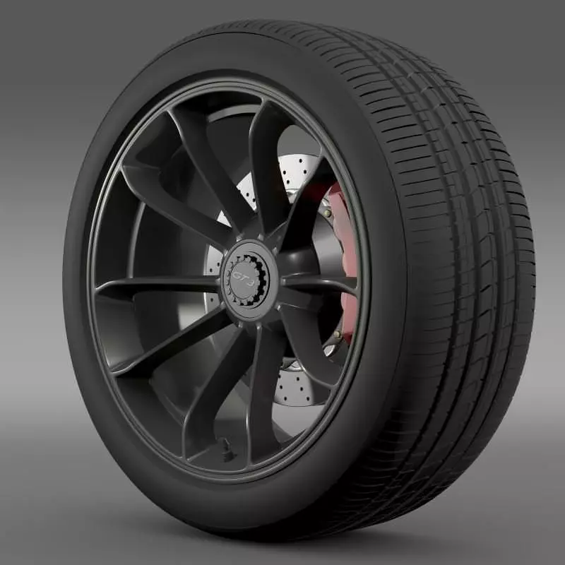 Porsche 911 GT3 2014 wheel 3D model_0