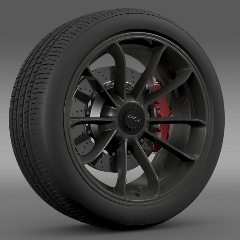 Porsche 911 GT3 2014 wheel 3D model_2