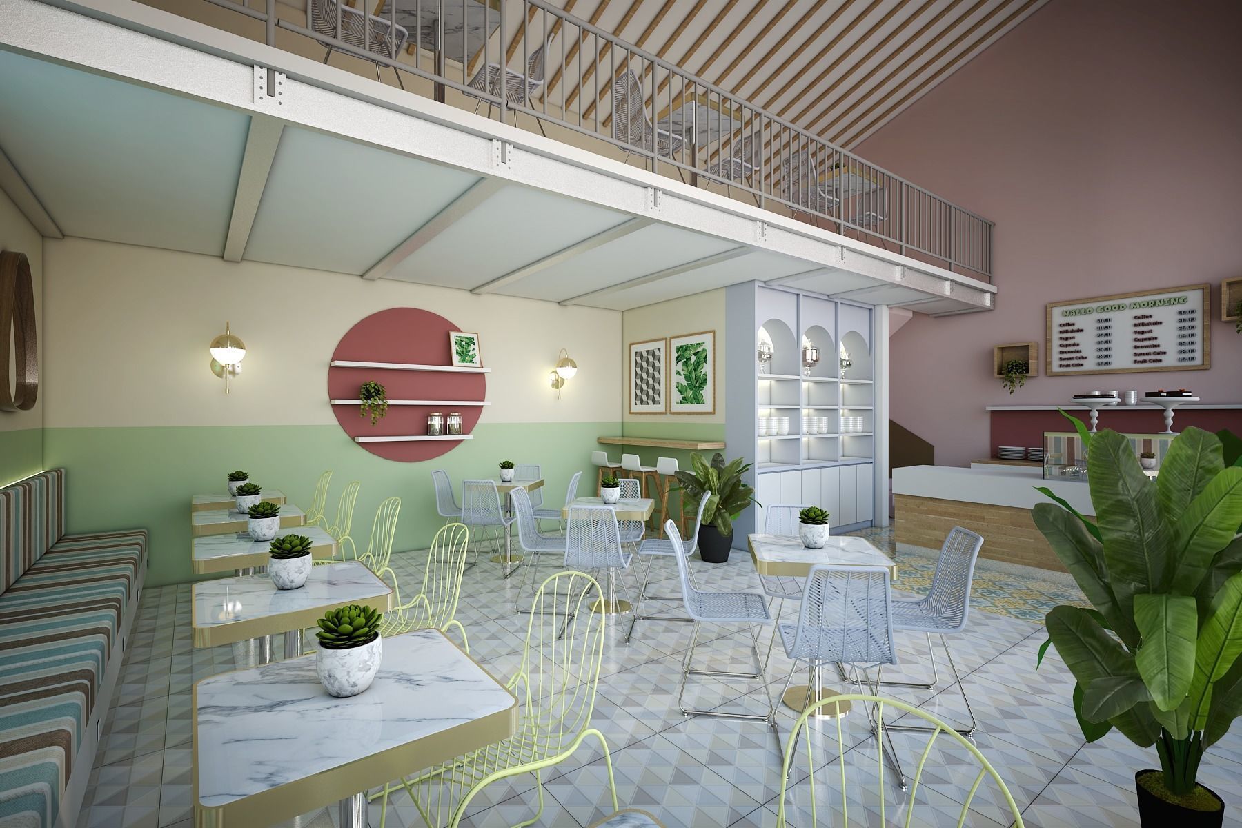 Cafe Cake 3D model_4