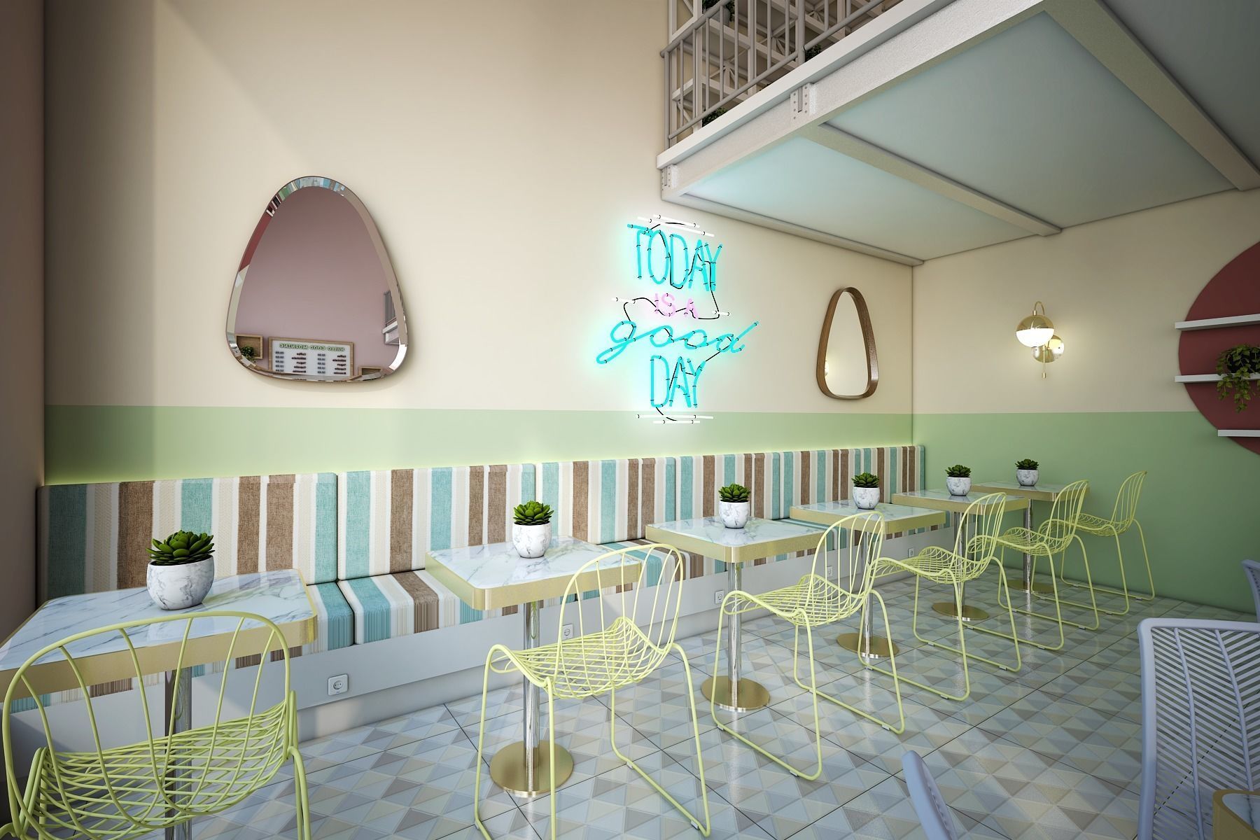 Cafe Cake 3D model_2