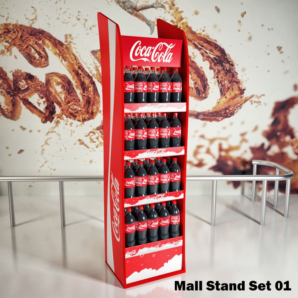 Mall Stand Set 01 3D model_4