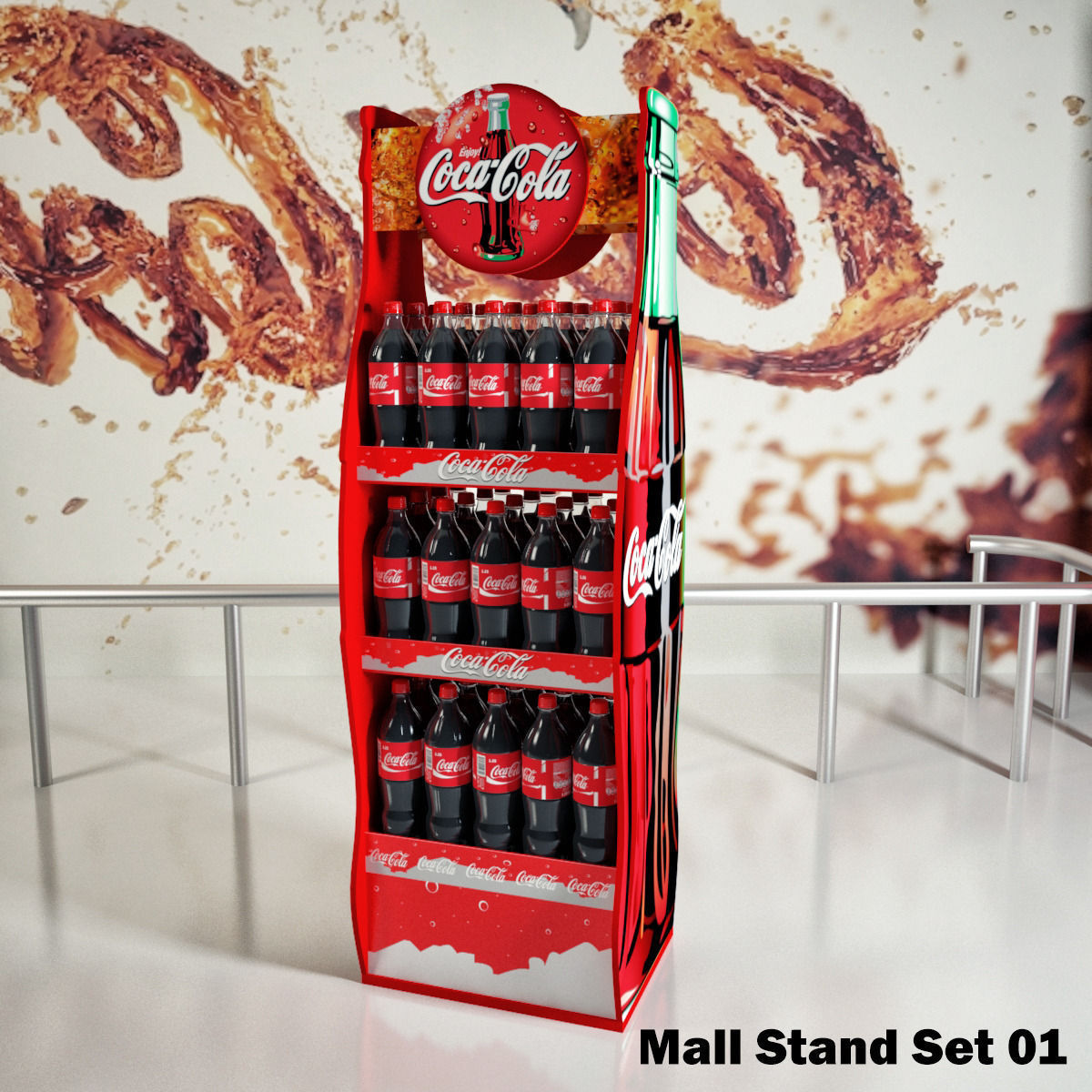 Mall Stand Set 01 3D model_2