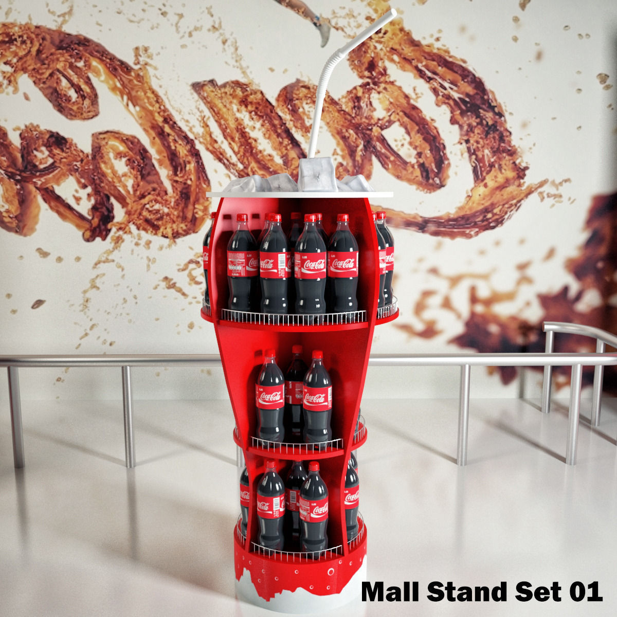 Mall Stand Set 01 3D model_3