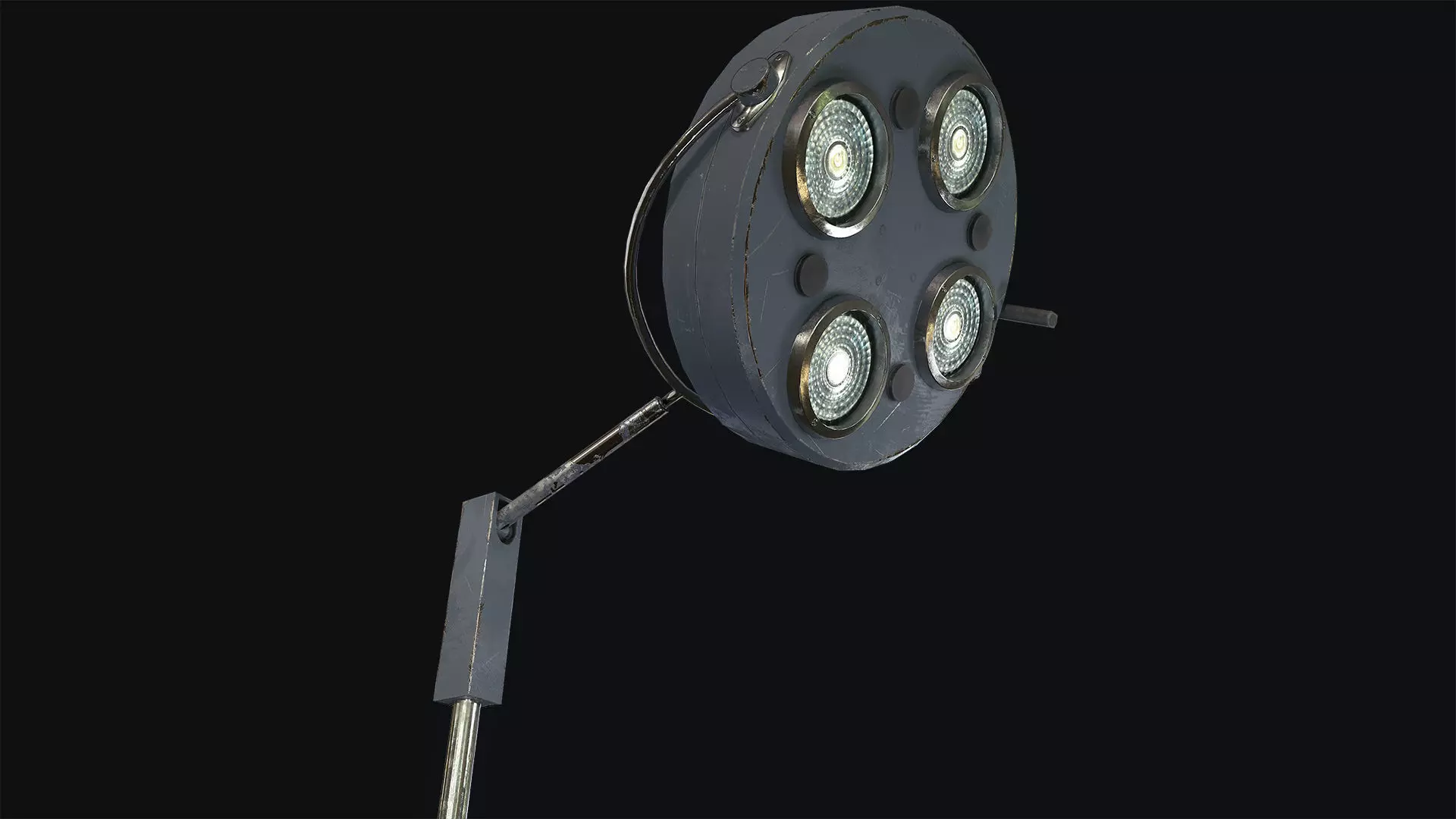 Floor Operating Lamp Low-poly 3D model_0