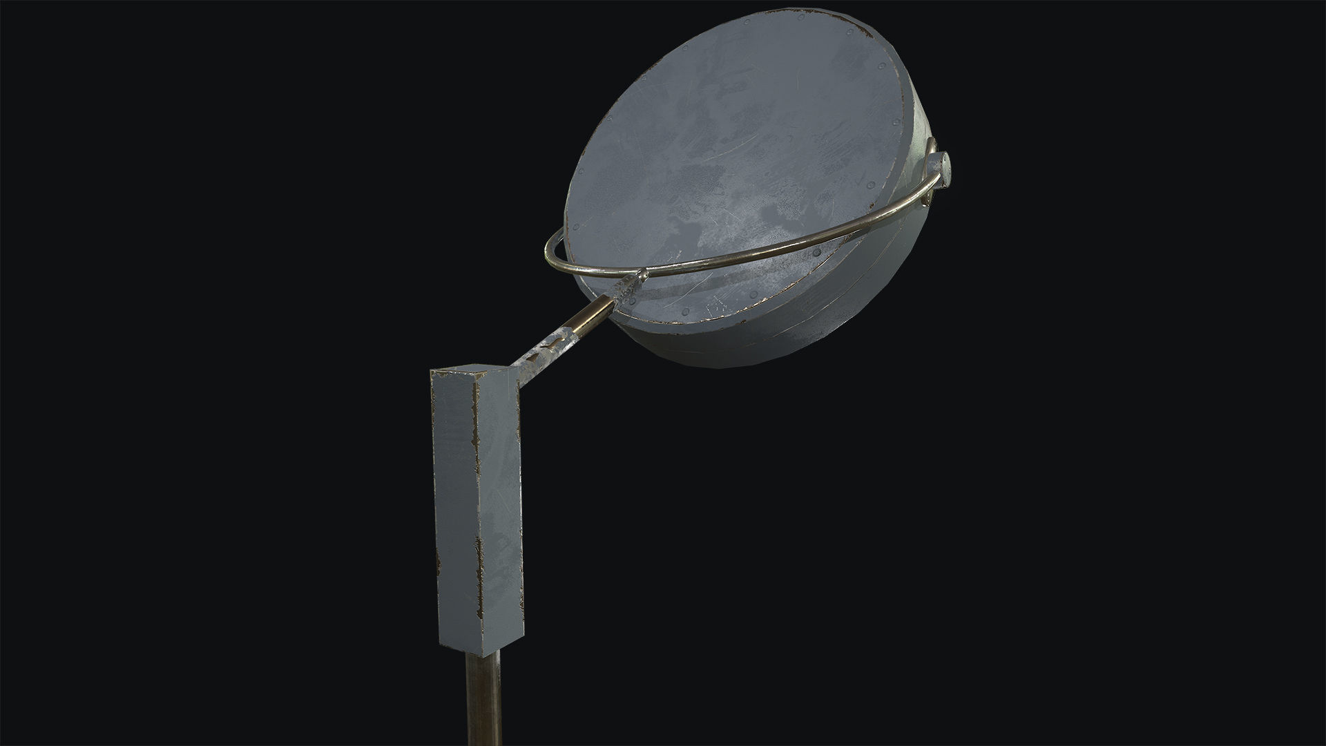 Floor Operating Lamp Low-poly 3D model_3