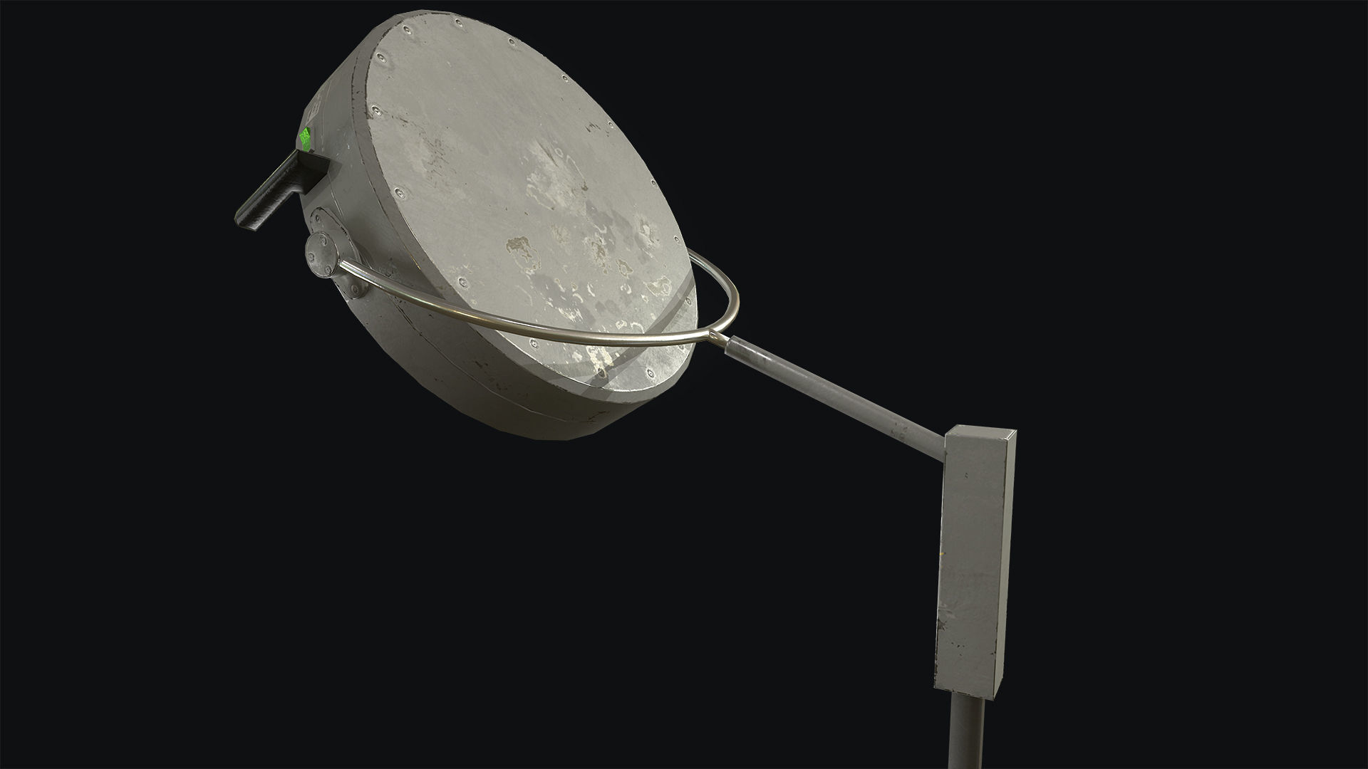 Floor Operating Lamp Low-poly 3D model_5