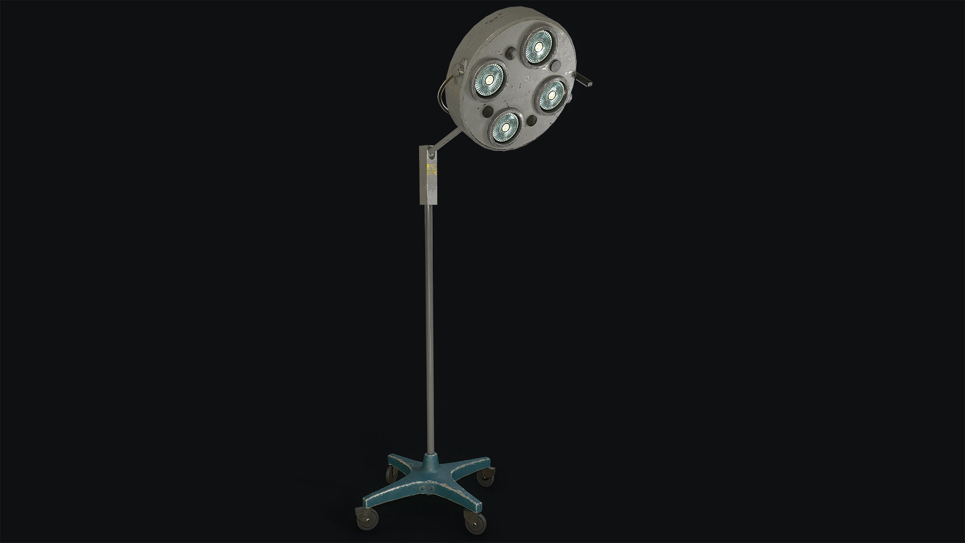 Floor Operating Lamp Low-poly 3D model_4