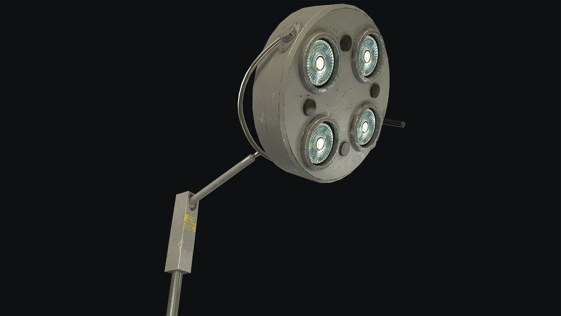 Floor Operating Lamp Low-poly 3D model_6