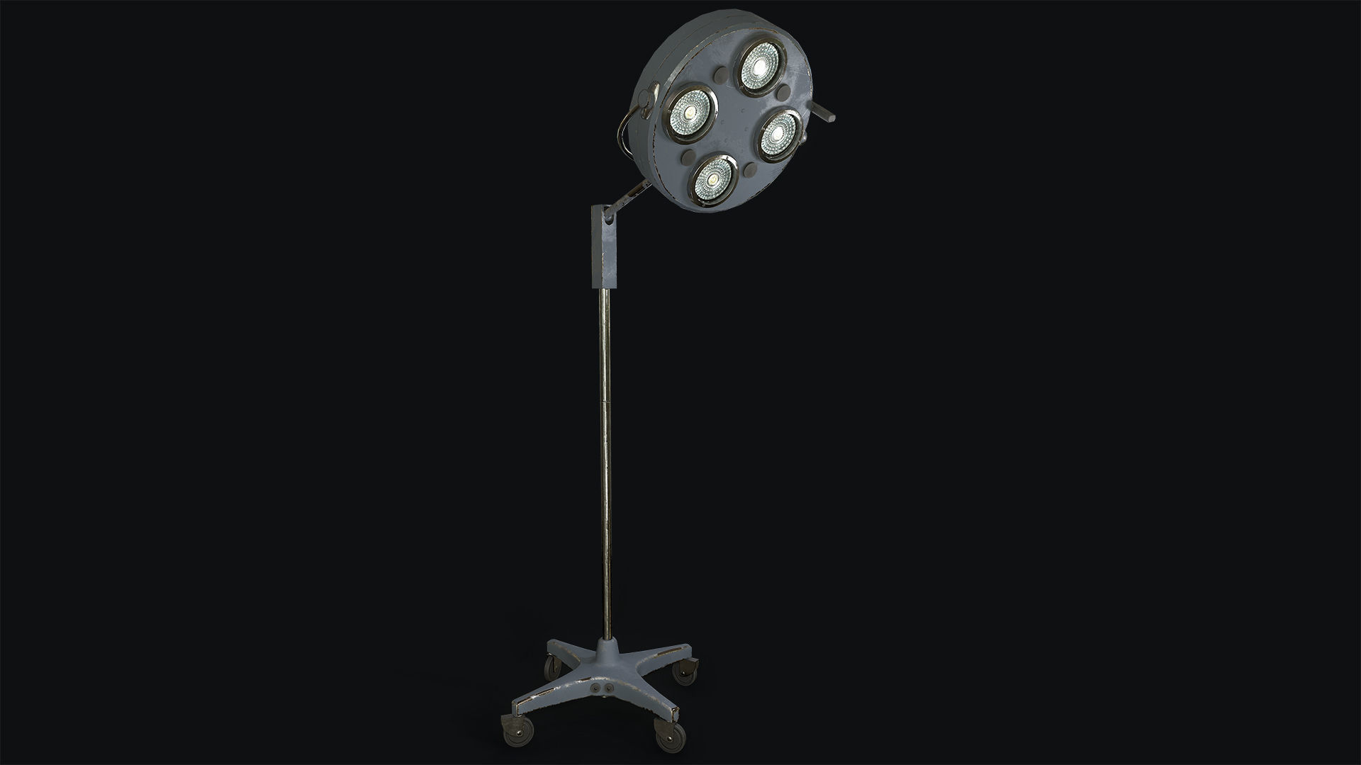 Floor Operating Lamp Low-poly 3D model_2