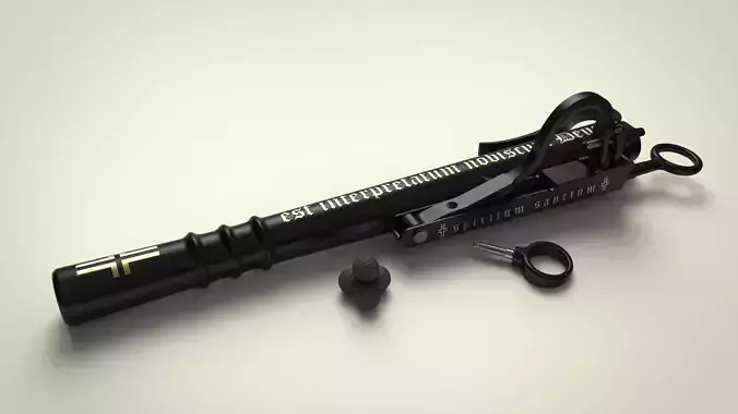 Medieval monk gun 3D model