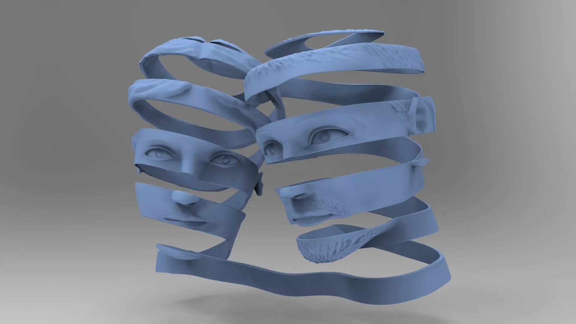 Esher Heads 3D model_0