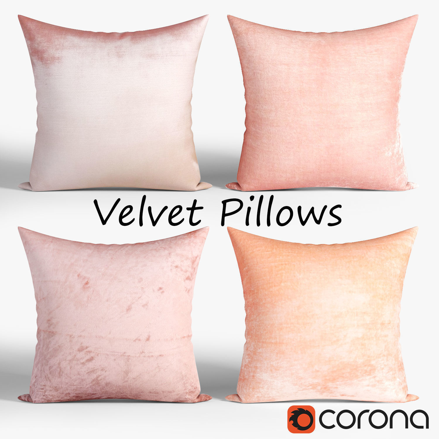 Decorative Pillows set 08 3D model_1