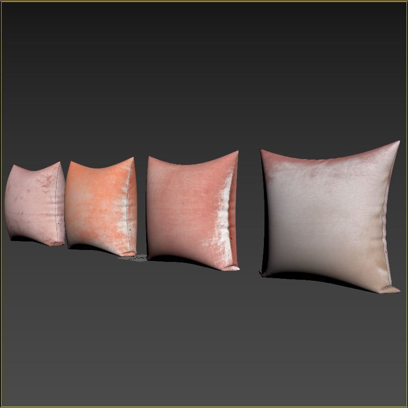 Decorative Pillows set 08 3D model_9