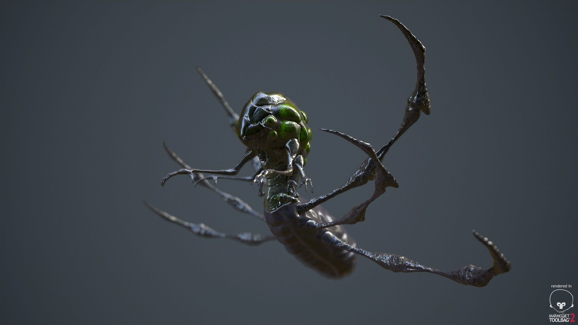 Abathur spider Low-poly 3D model_2