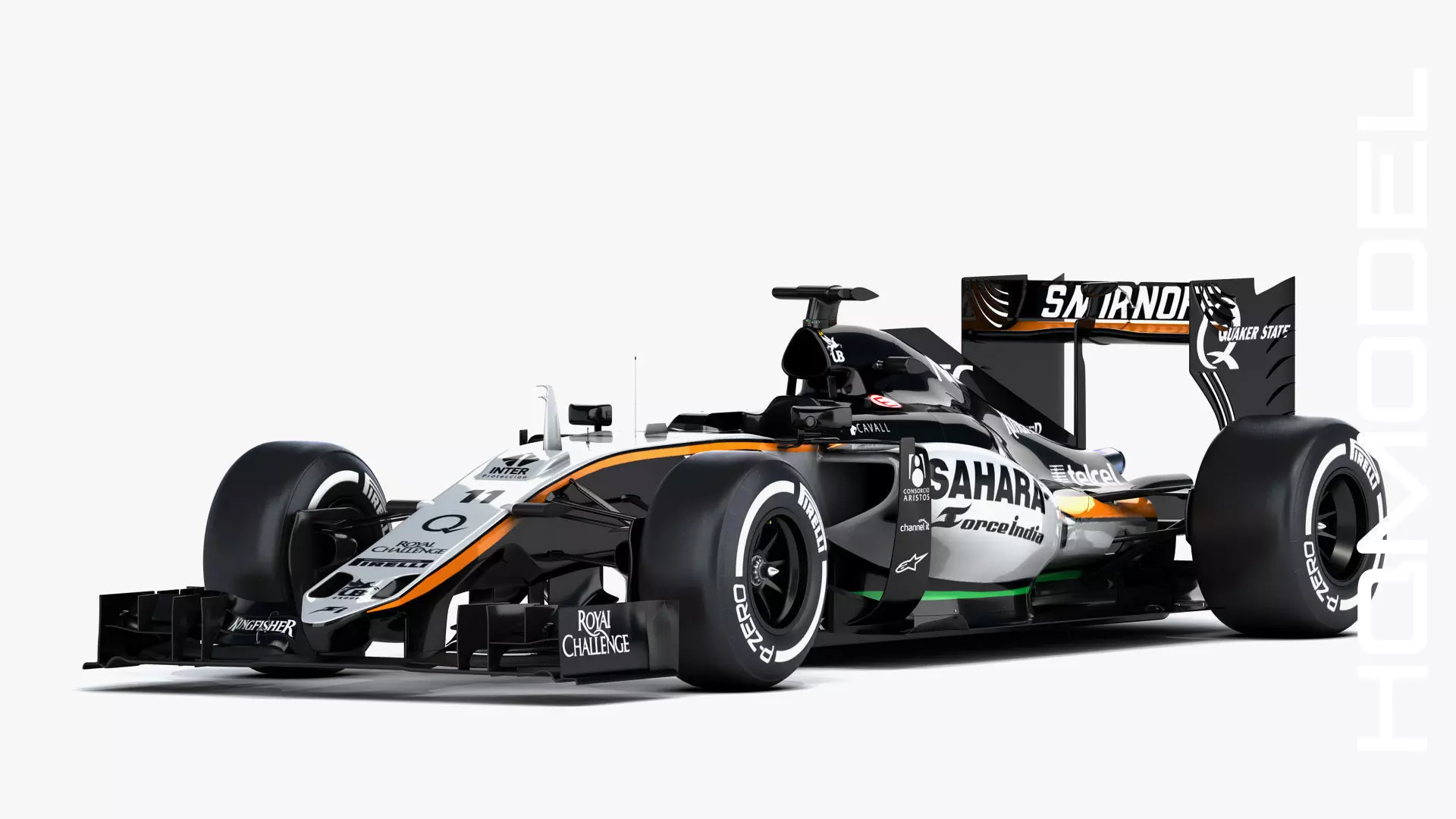 F1 Force India Mercedes VJM08 Formula 2015 3D model