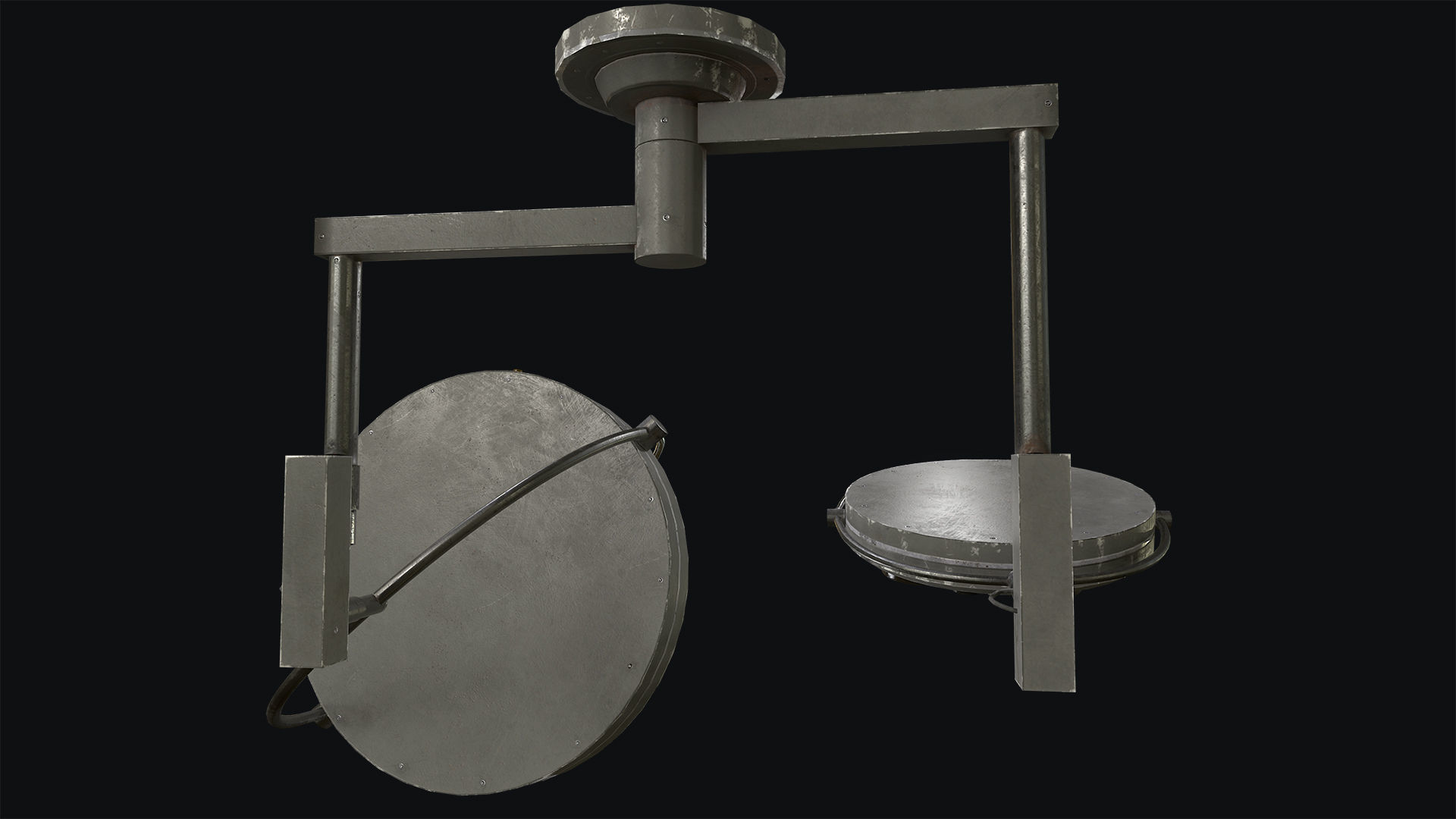 Large Operating Lamp Low-poly 3D model_6