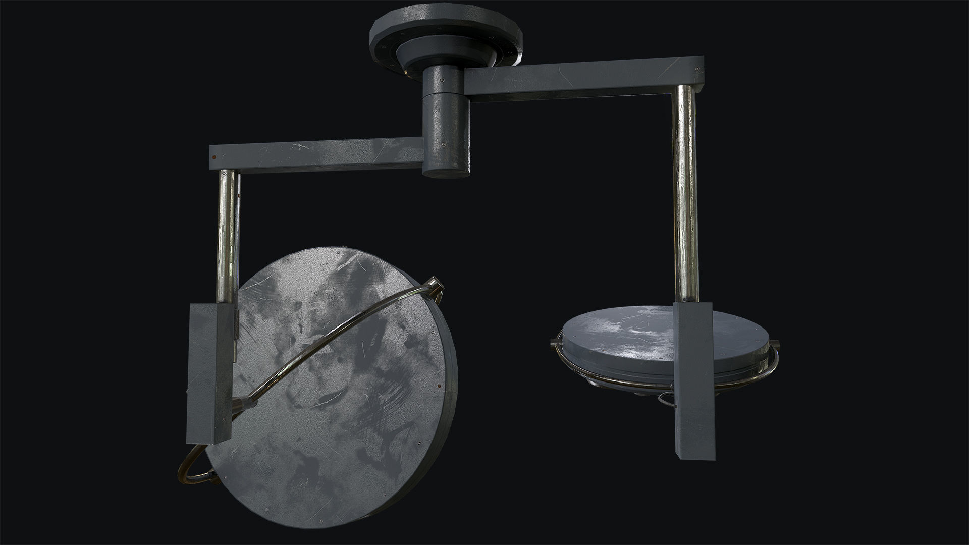 Large Operating Lamp Low-poly 3D model_3