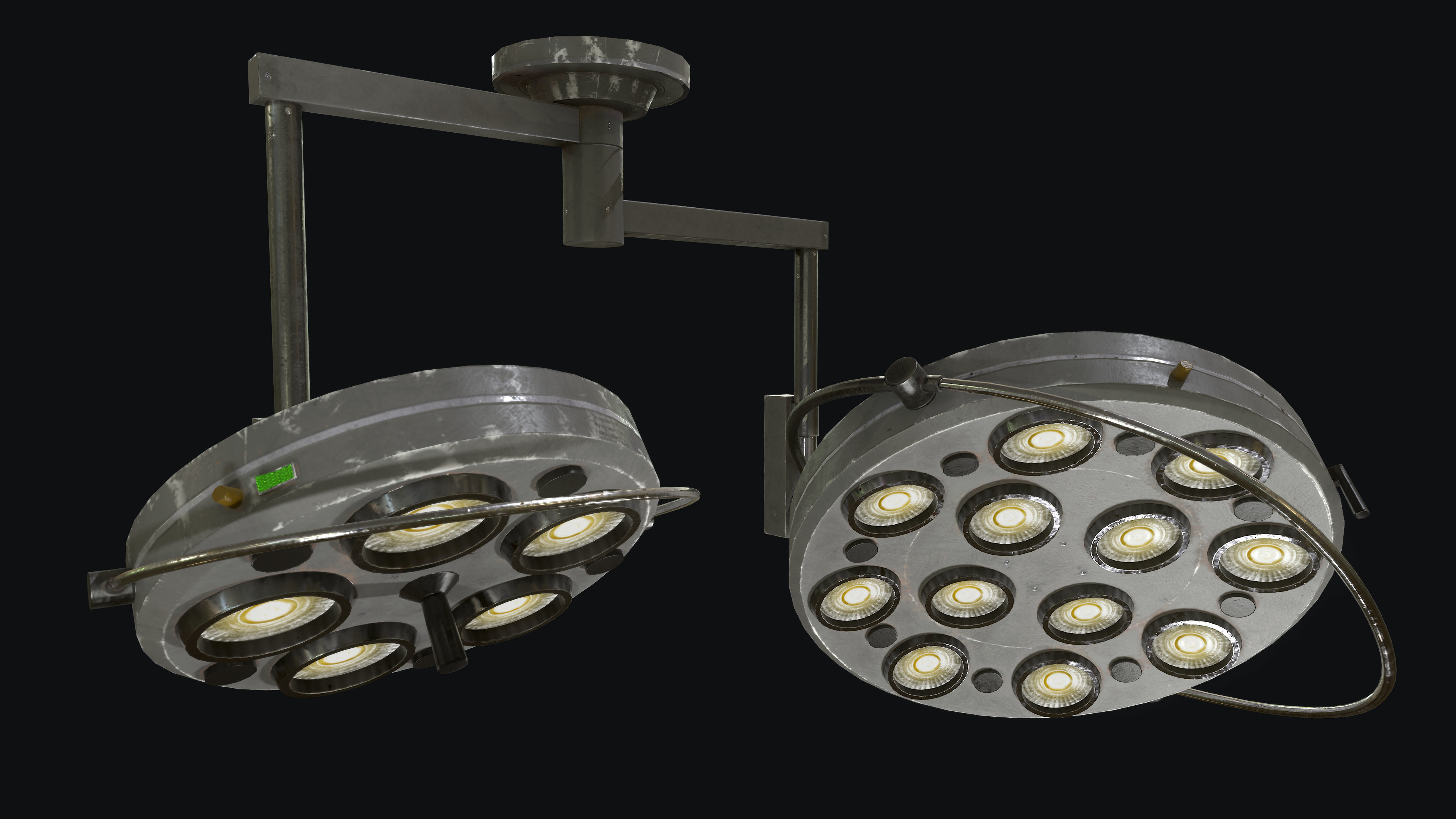 Large Operating Lamp Low-poly 3D model_5