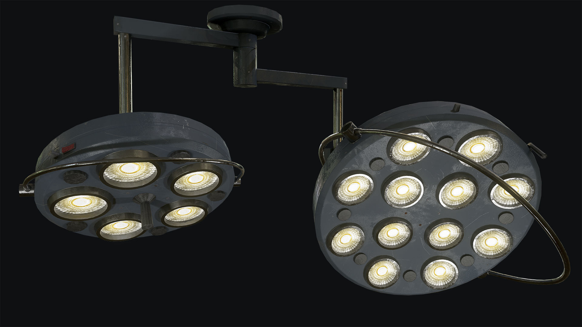 Large Operating Lamp Low-poly 3D model_4