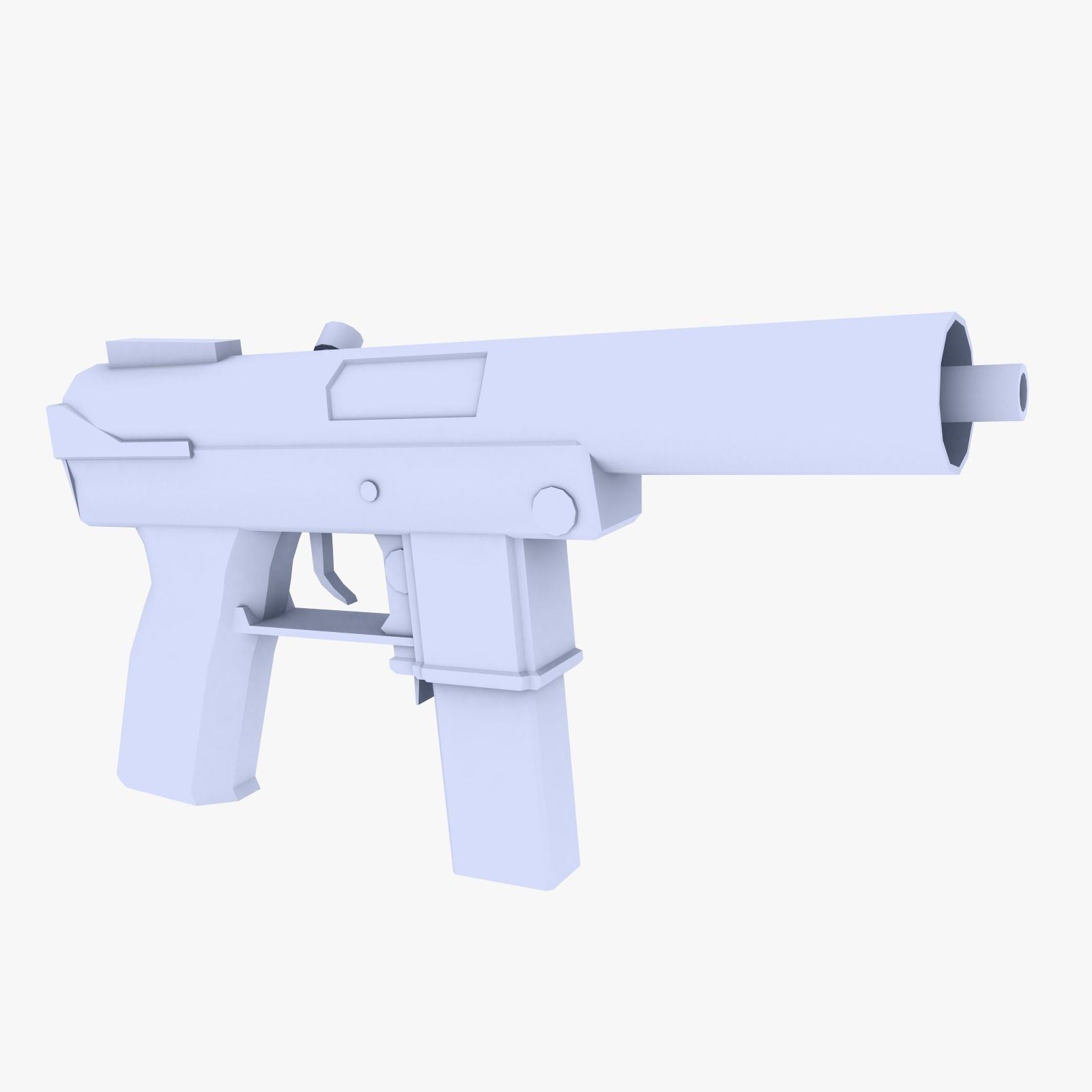 Tec 9 Submachine Gun Low-poly 3D model
