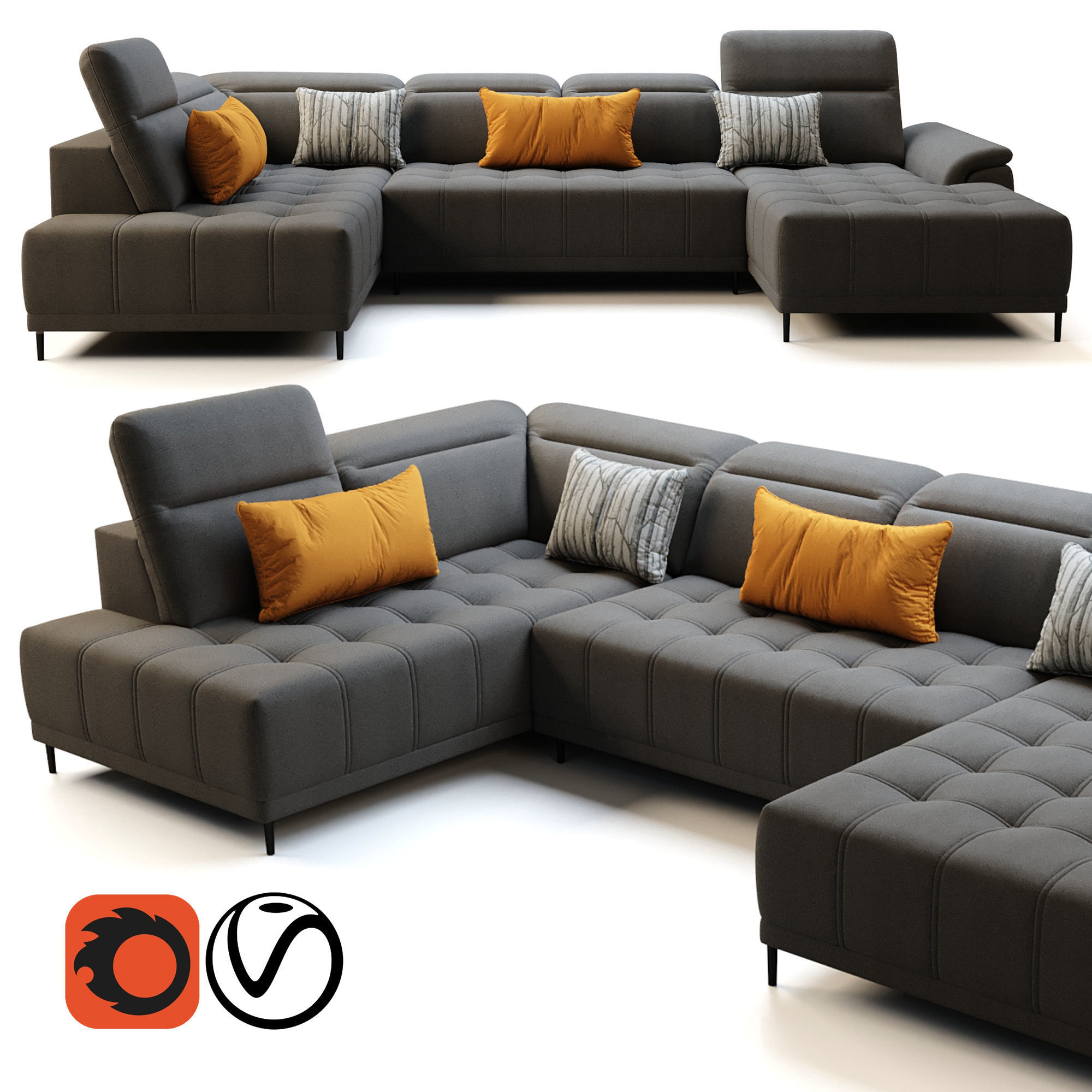 Wersal Calvaro XL Sofa 3D model_1