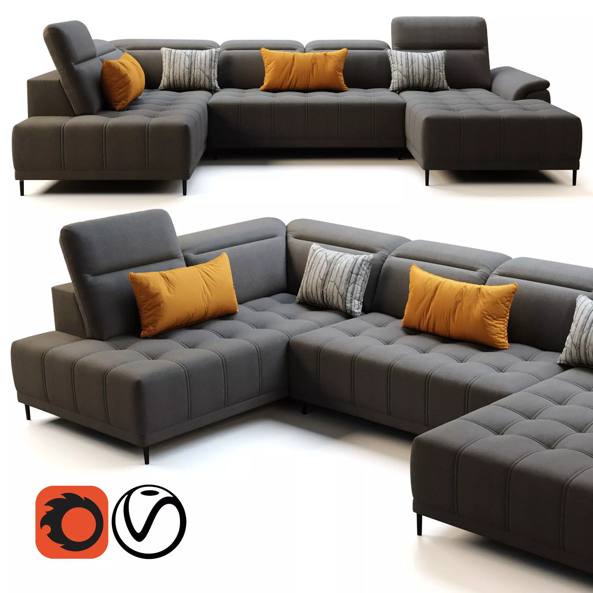 Wersal Calvaro XL Sofa 3D model_0