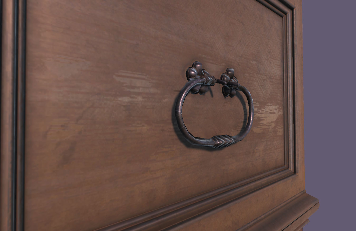 Old Medieval Gothic Chest Low-poly 3D model_8