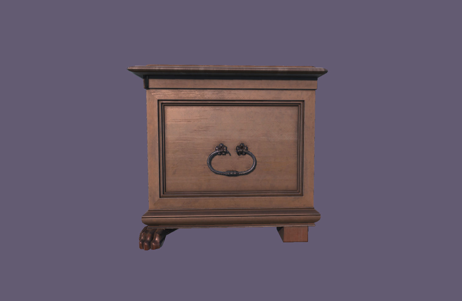 Old Medieval Gothic Chest Low-poly 3D model_4