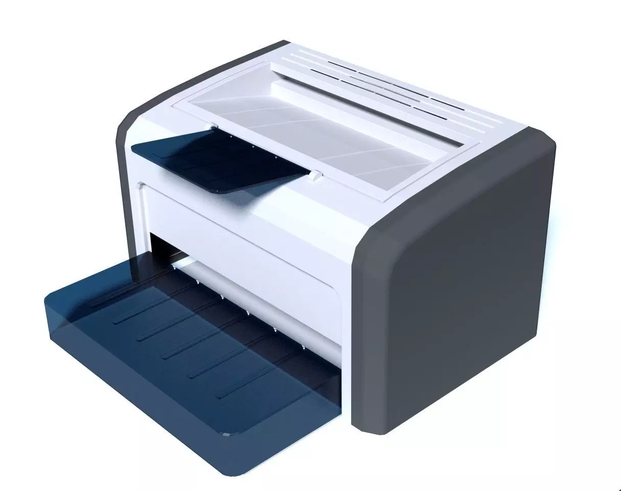 3d model of printer  Low-poly 3D model_0