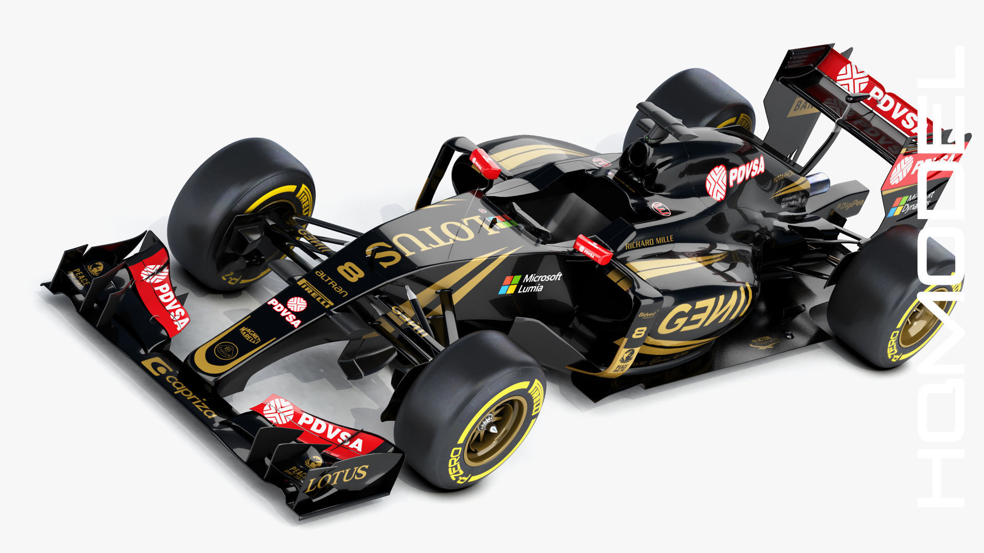 F1 Lotus Mercedes E23 Formula 2015 3D model_3