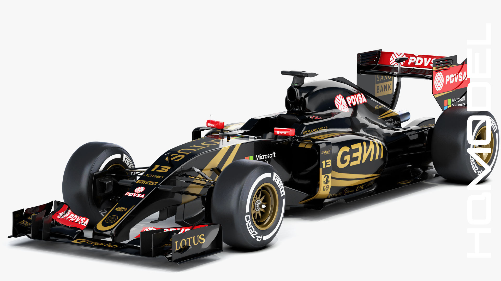 F1 Lotus Mercedes E23 Formula 2015 3D model_1