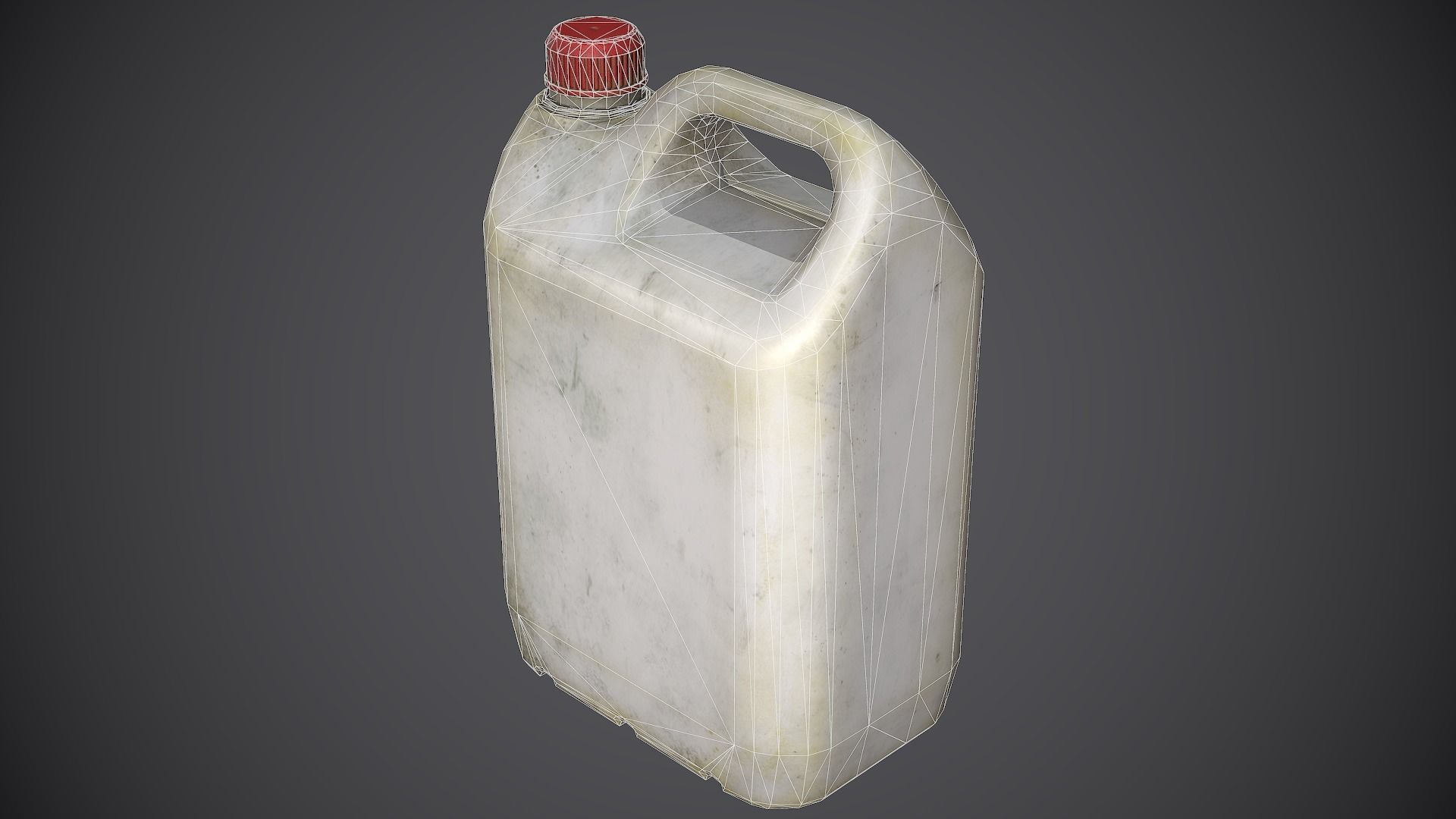 Canister Plastic Low-poly 3D model_5
