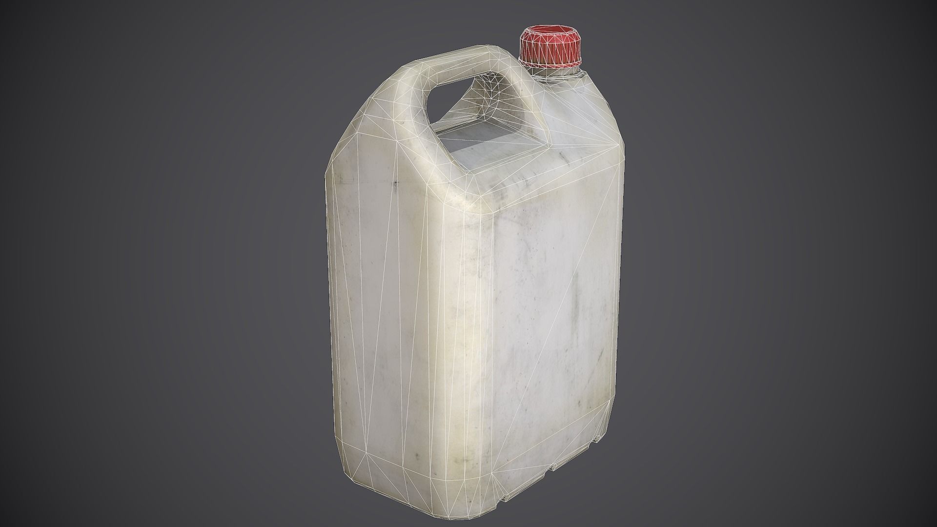 Canister Plastic Low-poly 3D model_9