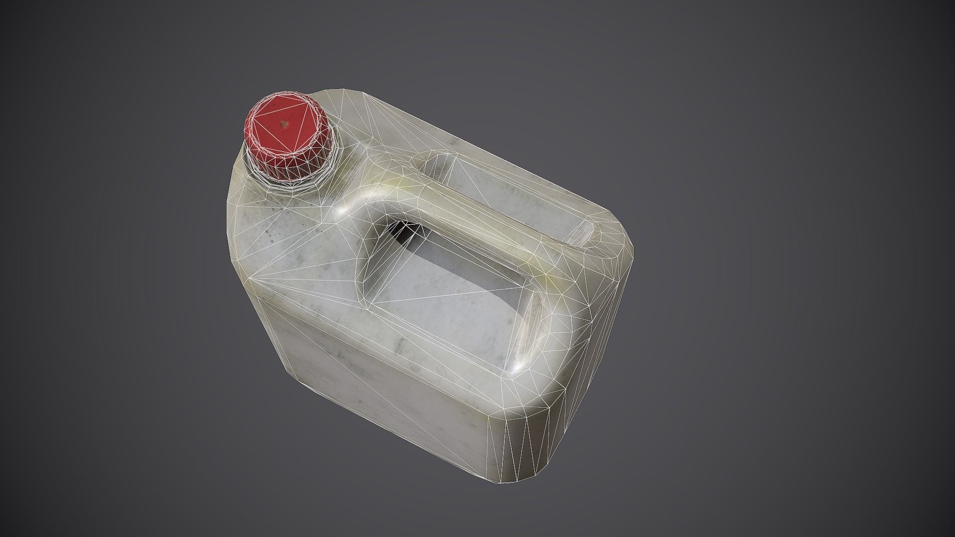 Canister Plastic Low-poly 3D model_11