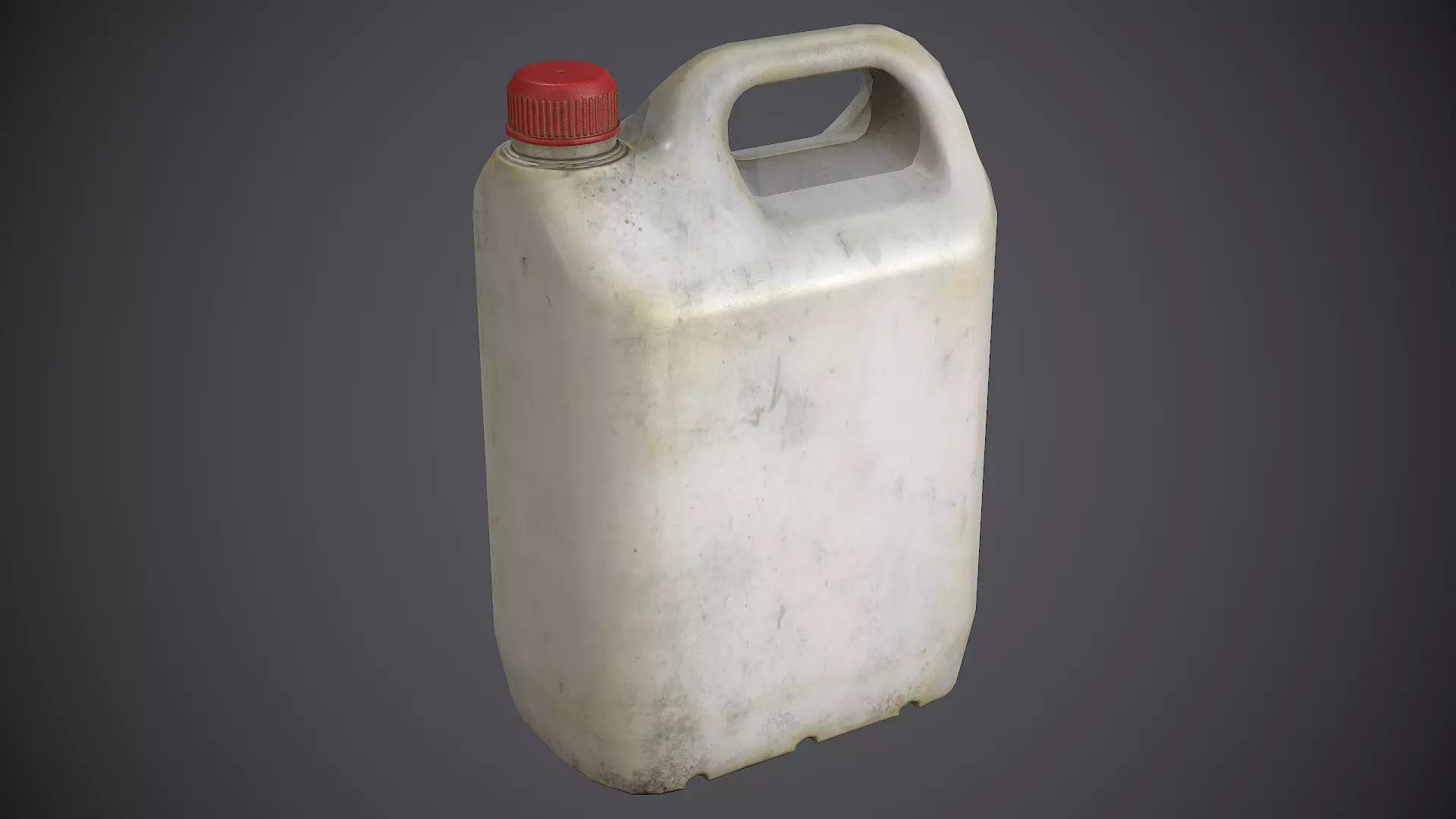 Canister Plastic Low-poly 3D model_0