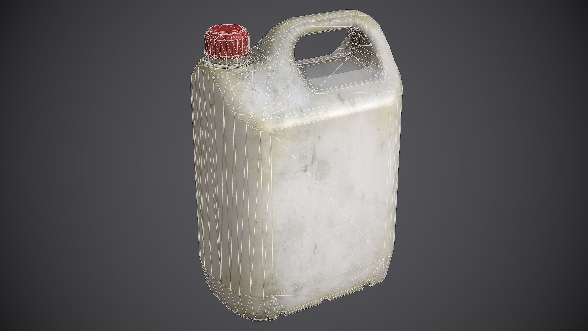 Canister Plastic Low-poly 3D model_1