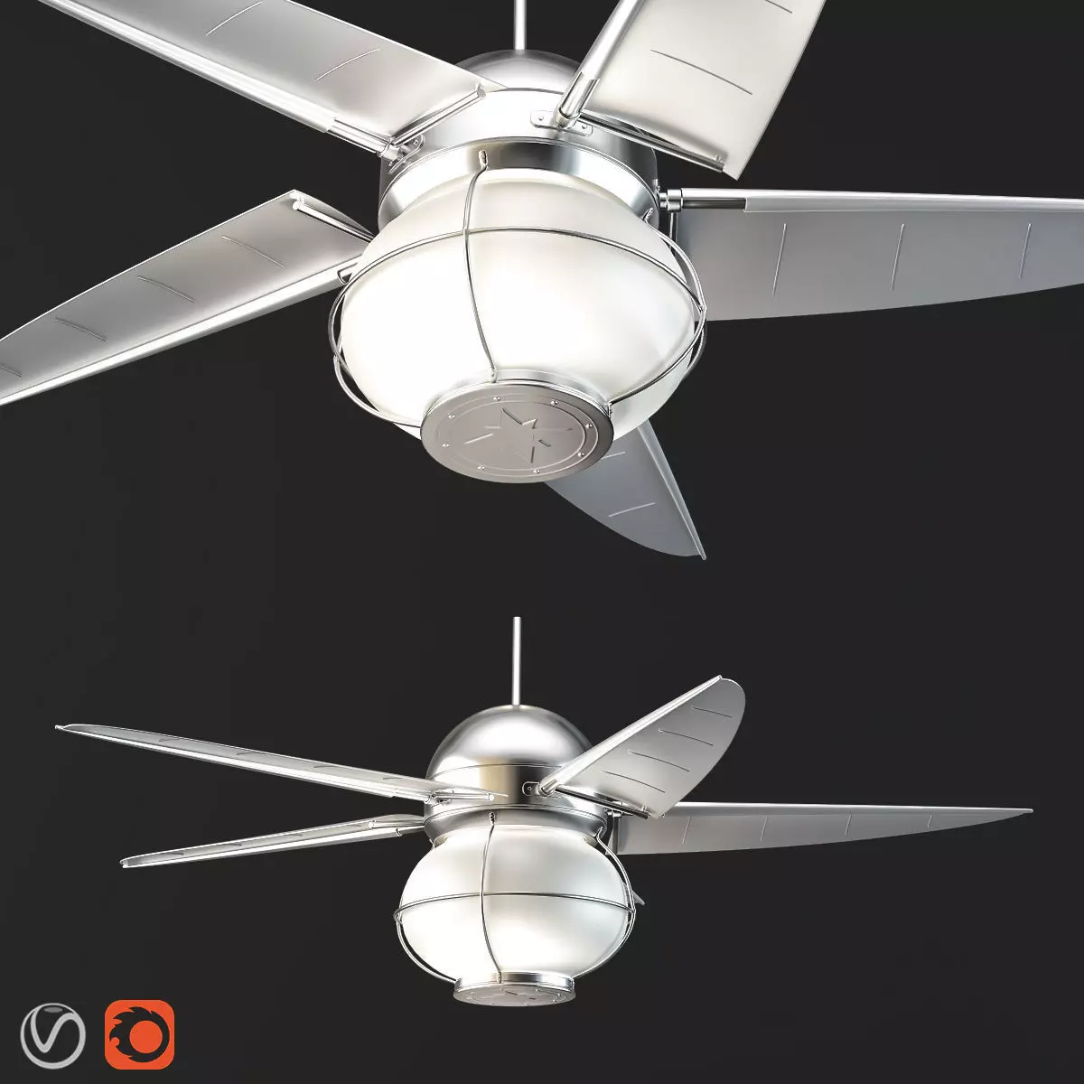 Minka Aire Magellan Ceiling Fan 3D model_0