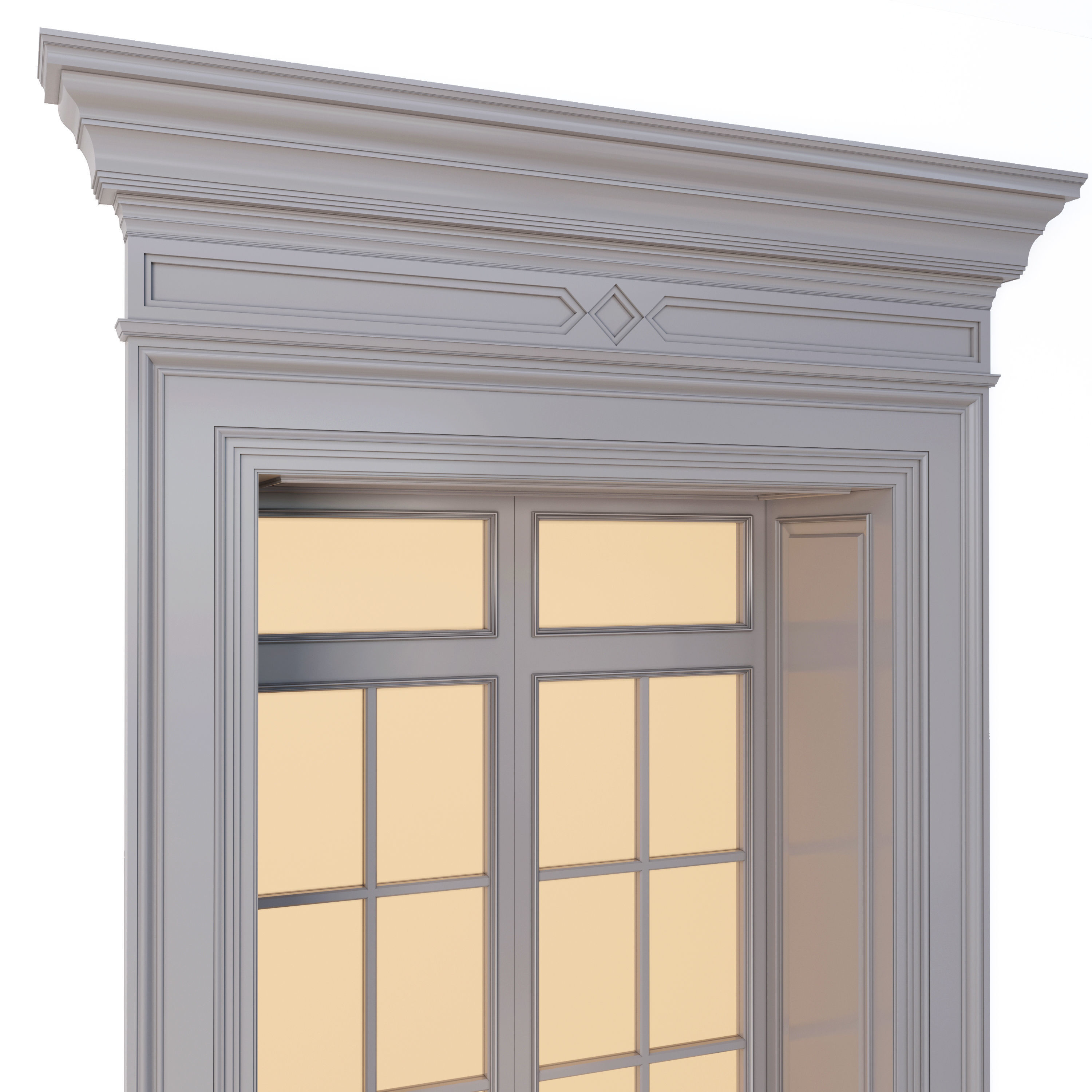 Classic door 3D model_1