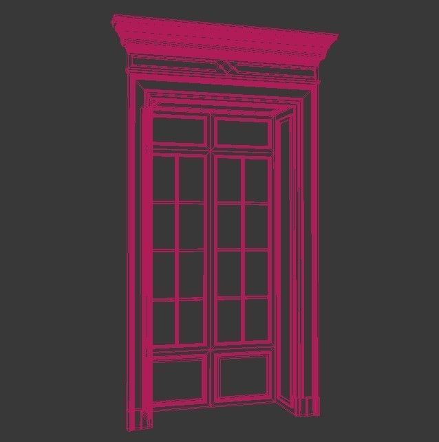 Classic door 3D model_8