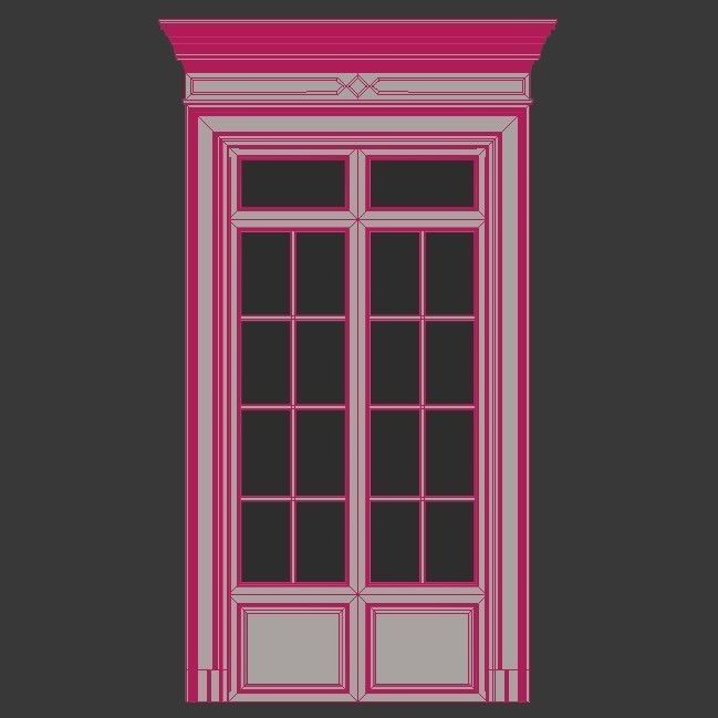 Classic door 3D model_5