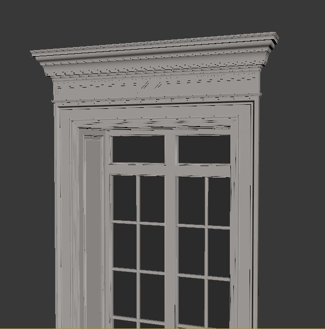 Classic door 3D model_6