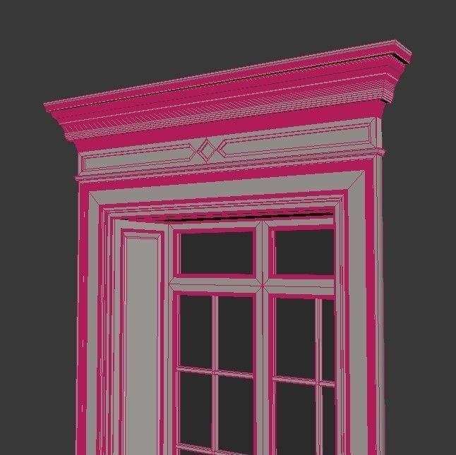Classic door 3D model_4