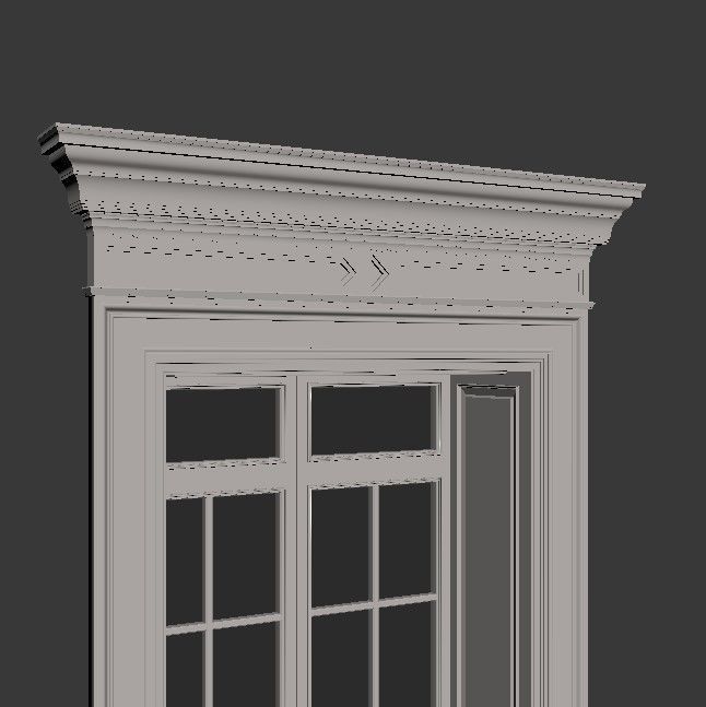Classic door 3D model_3