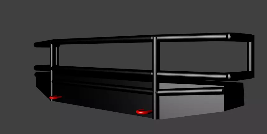 Fab Fours Black Steel Elite Bumper with Full Guard Free 3D model