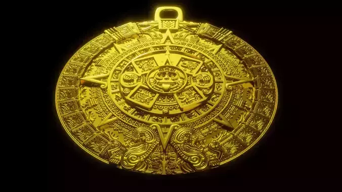 Aztec sun calendar Piedra del Sol 3D print model