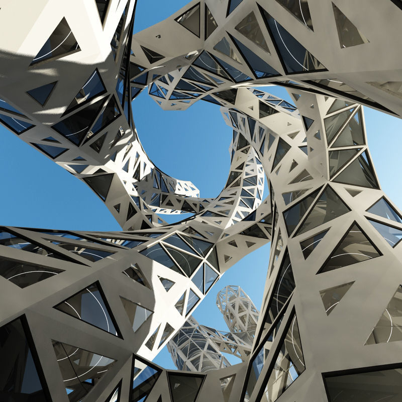 Futuristic Skyscraper 6 3D model_1