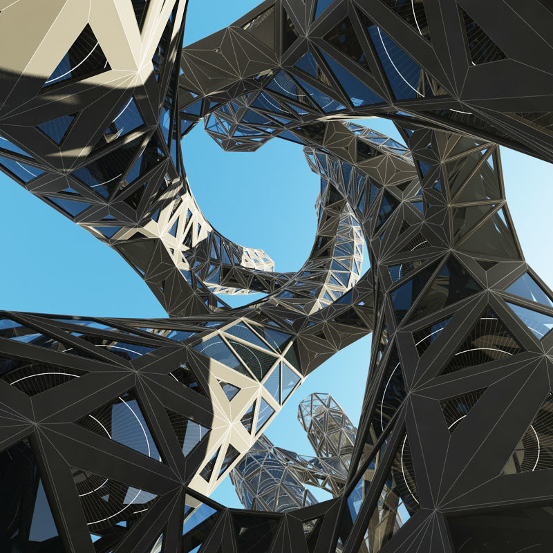 Futuristic Skyscraper 6 3D model_7